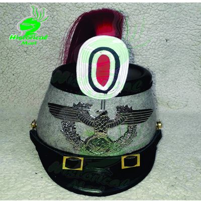 KEW HANDICRAFTS Parussian Shako Helmet for Officer Ranks of the Jagerbatallion Tschako helmet-C0