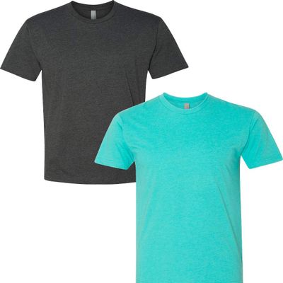 Next Level N6210 Premium Fitted CVC Crew Tee 2-Pack Medium Charcoal-Tahiti