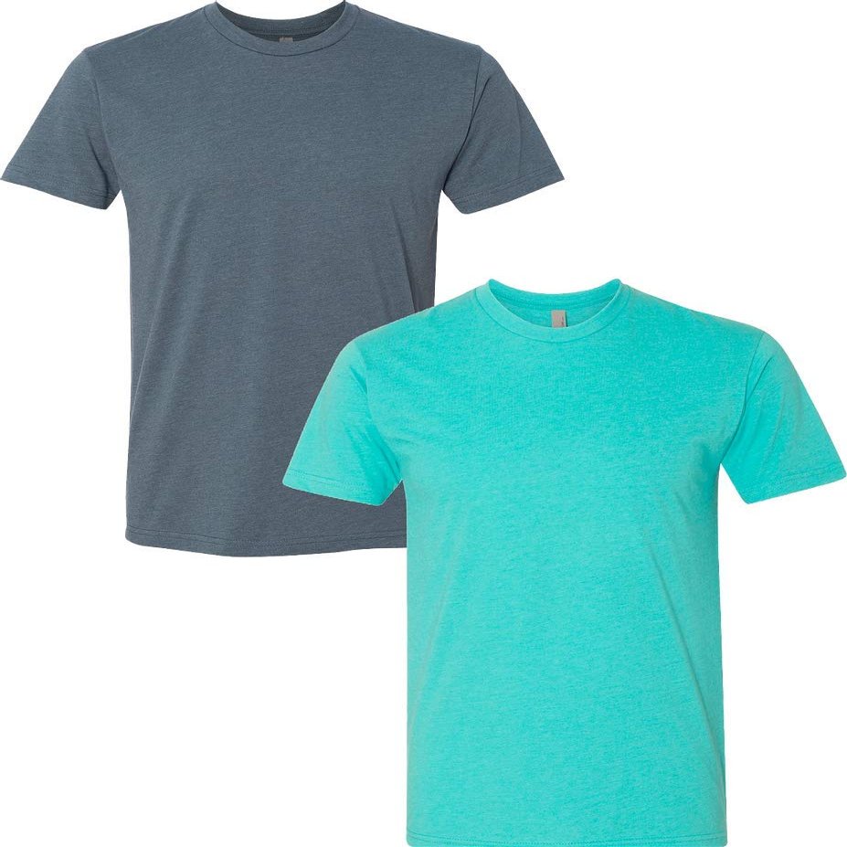 Next Level N6210 Premium Fitted CVC Crew Tee 2-Pack 2XL Indigo-Tahiti