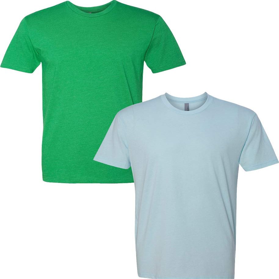 Next Level N6210 Premium Fitted CVC Crew Tee 2-Pack Medium Kelly-Ice