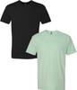 Next Level N6210 Premium Fitted CVC Crew Tee 2-Pack Medium Black-Mint view 1