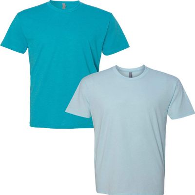 Next Level N6210 Premium Fitted CVC Crew Tee 2-Pack Medium Bondi-Ice