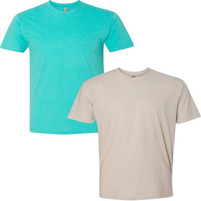 Next Level N6210 Premium Fitted CVC Crew Tee 2-Pack Small Tahiti-Sand