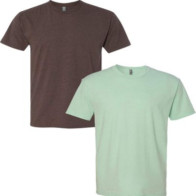 Next Level N6210 Premium Fitted CVC Crew Tee 2-Pack XL Espresso-Mint