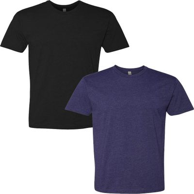 Next Level N6210 Premium Fitted CVC Crew Tee 2-Pack Medium Black-Storm