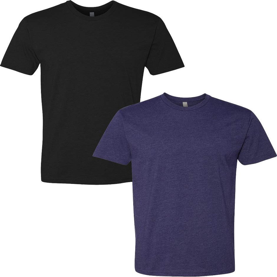 Next Level N6210 Premium Fitted CVC Crew Tee 2-Pack Medium Black-Storm