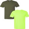 Next Level N6210 Premium Fitted CVC Crew Tee 2-Pack Medium Military-Neon Yellow view 1