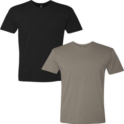 Next Level N6210 Premium Fitted CVC Crew Tee 2-Pack 2XL Black-Warm
