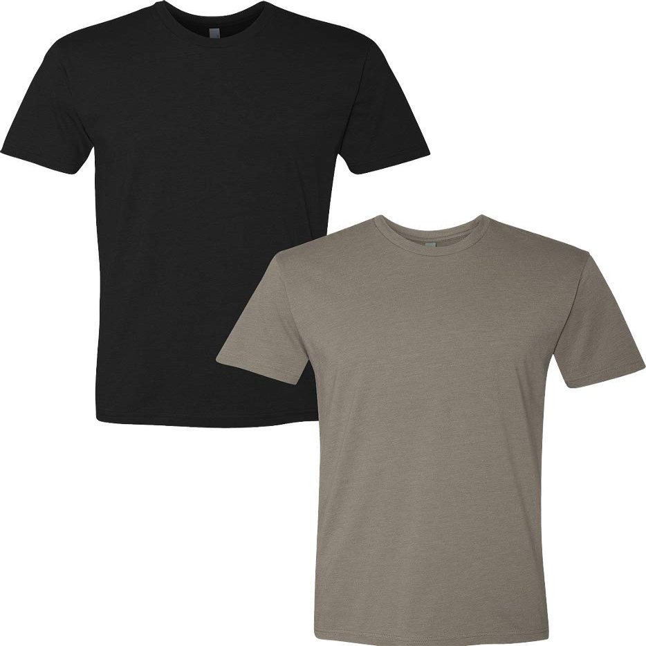 Next Level N6210 Premium Fitted CVC Crew Tee 2-Pack 2XL Black-Warm