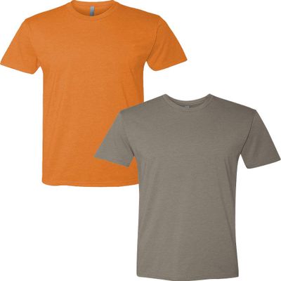 Next Level N6210 Premium Fitted CVC Crew Tee 2-Pack Medium Orange-Warm