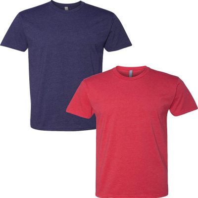 Next Level N6210 Premium Fitted CVC Crew Tee 2-Pack 2XL Storm-Red