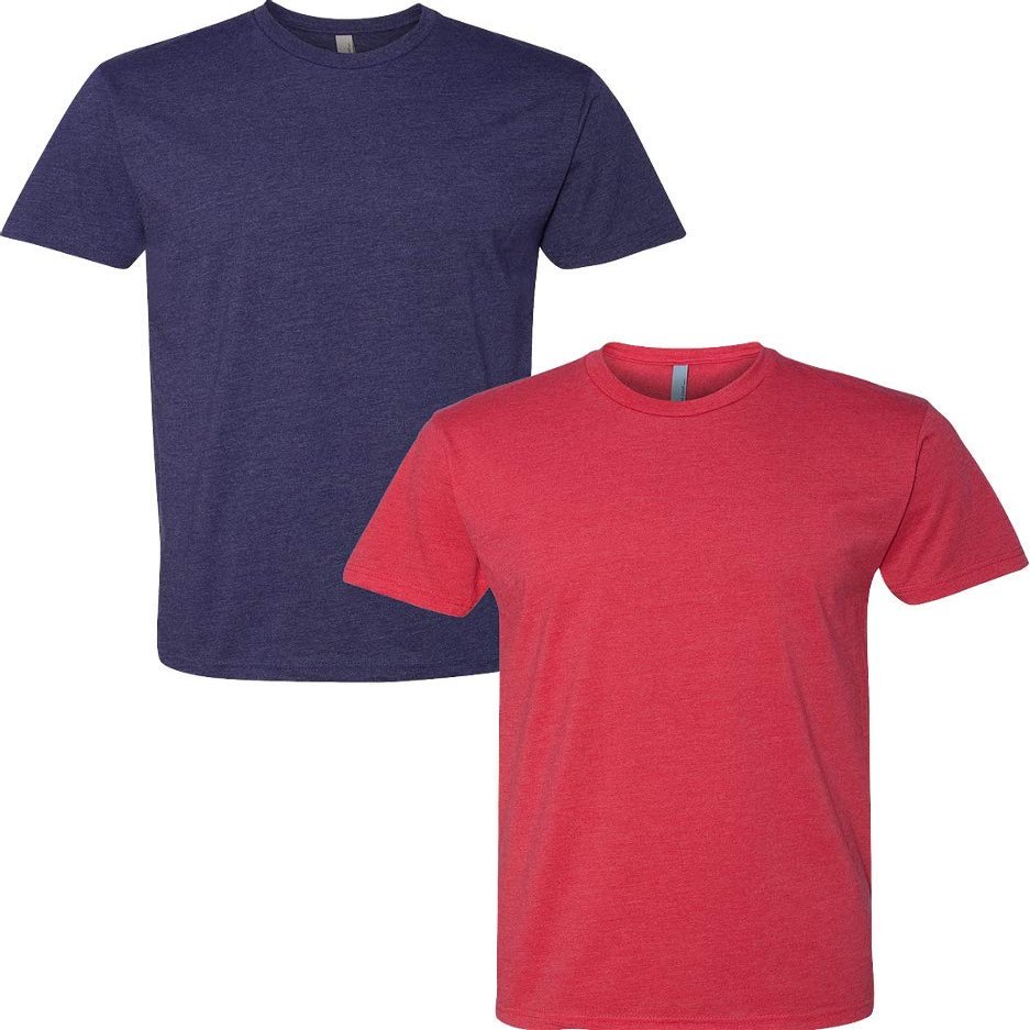 Next Level N6210 Premium Fitted CVC Crew Tee 2-Pack 2XL Storm-Red