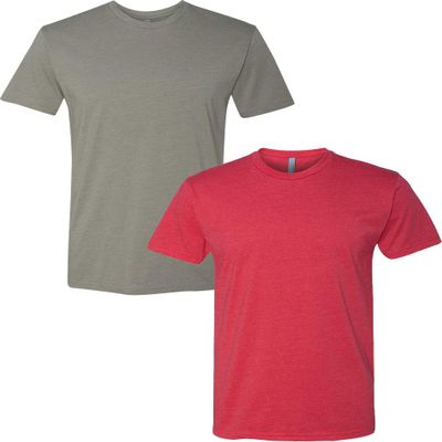 Next Level N6210 Premium Fitted CVC Crew Tee 2-Pack 2XL Stone-Red