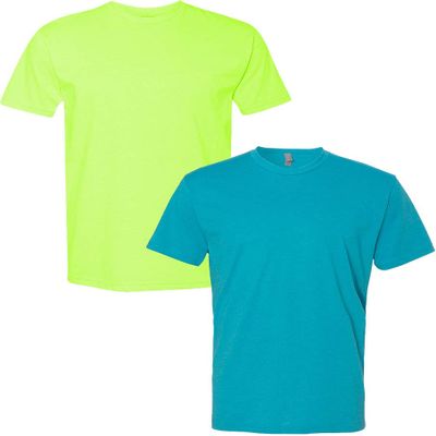 Next Level N6210 Premium Fitted CVC Crew Tee 2-Pack Medium Neon Yellow-Bondi