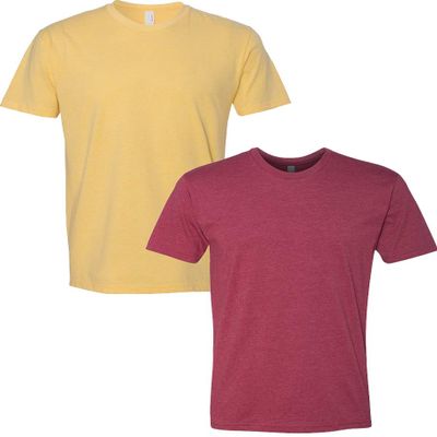 Next Level N6210 Premium Fitted CVC Crew Tee 2-Pack XL Banana-Cardinal