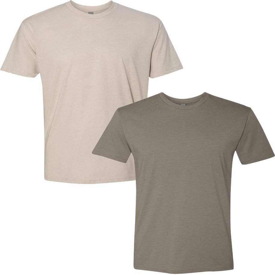 Next Level N6210 Premium Fitted CVC Crew Tee 2-Pack XL Sand-Warm