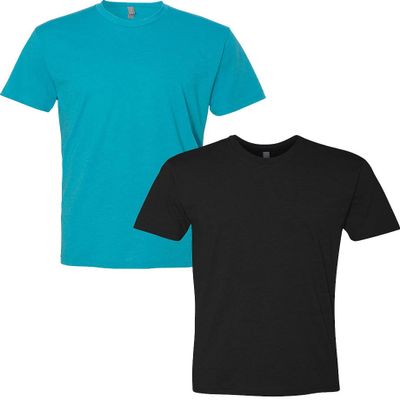 Next Level N6210 Premium Fitted CVC Crew Tee 2-Pack 2XL Bondi-Black