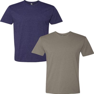 Next Level N6210 Premium Fitted CVC Crew Tee 2-Pack Medium Storm-Warm