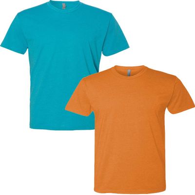 Next Level N6210 Premium Fitted CVC Crew Tee 2-Pack Medium Bondi-Orange