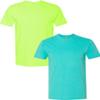 Next Level N6210 Premium Fitted CVC Crew Tee 2-Pack Large Neon Yellow-Tahiti view 1