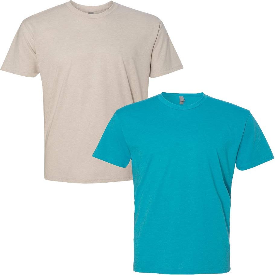 Next Level N6210 Premium Fitted CVC Crew Tee 2-Pack Small Sand-Bondi