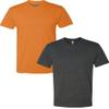 Next Level N6210 Premium Fitted CVC Crew Tee 2-Pack Medium Orange-Charcoal view 1