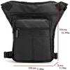 Canvas Tactical Military Waist Pack - Outdoor Drop Leg Bag, Fanny Pack, Thigh Pouch, Crossbody Bag - 7-black* view 4