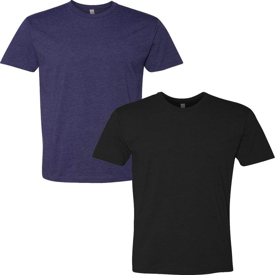 Next Level N6210 Premium Fitted CVC Crew Tee 2-Pack 2XL Storm-Black