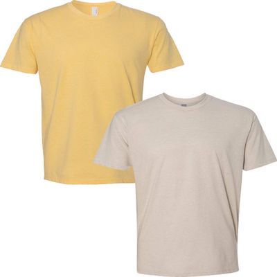 Next Level N6210 Premium Fitted CVC Crew Tee 2-Pack Medium Banana-Sand