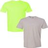 Next Level N6210 Premium Fitted CVC Crew Tee 2-Pack Medium Neon Yellow-Silk view 1