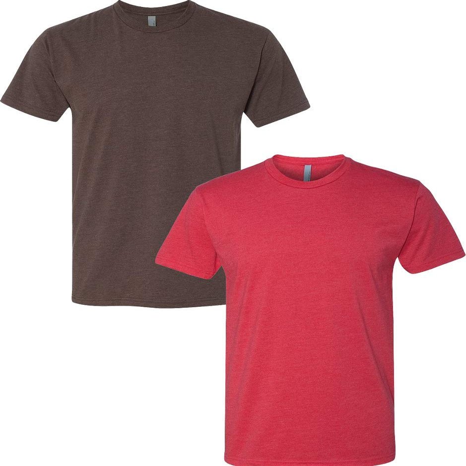 Next Level N6210 Premium Fitted CVC Crew Tee 2-Pack 2XL Espresso-Red