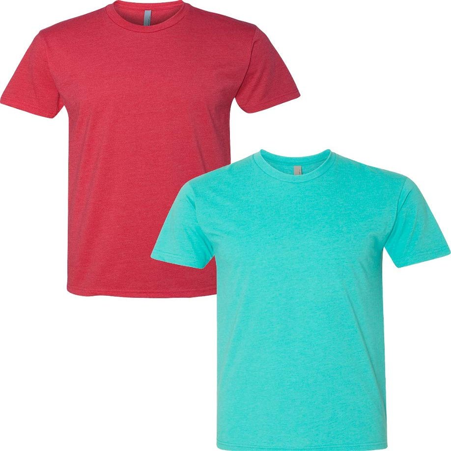 Next Level N6210 Premium Fitted CVC Crew Tee 2-Pack 2XL Red-Tahiti