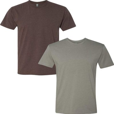 Next Level N6210 Premium Fitted CVC Crew Tee 2-Pack 2XL Espresso-Stone