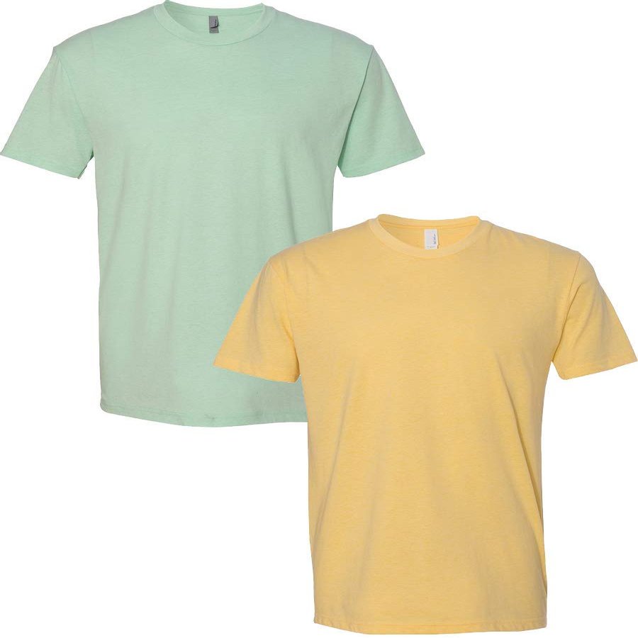 Next Level N6210 Premium Fitted CVC Crew Tee 2-Pack XL Mint-Banana