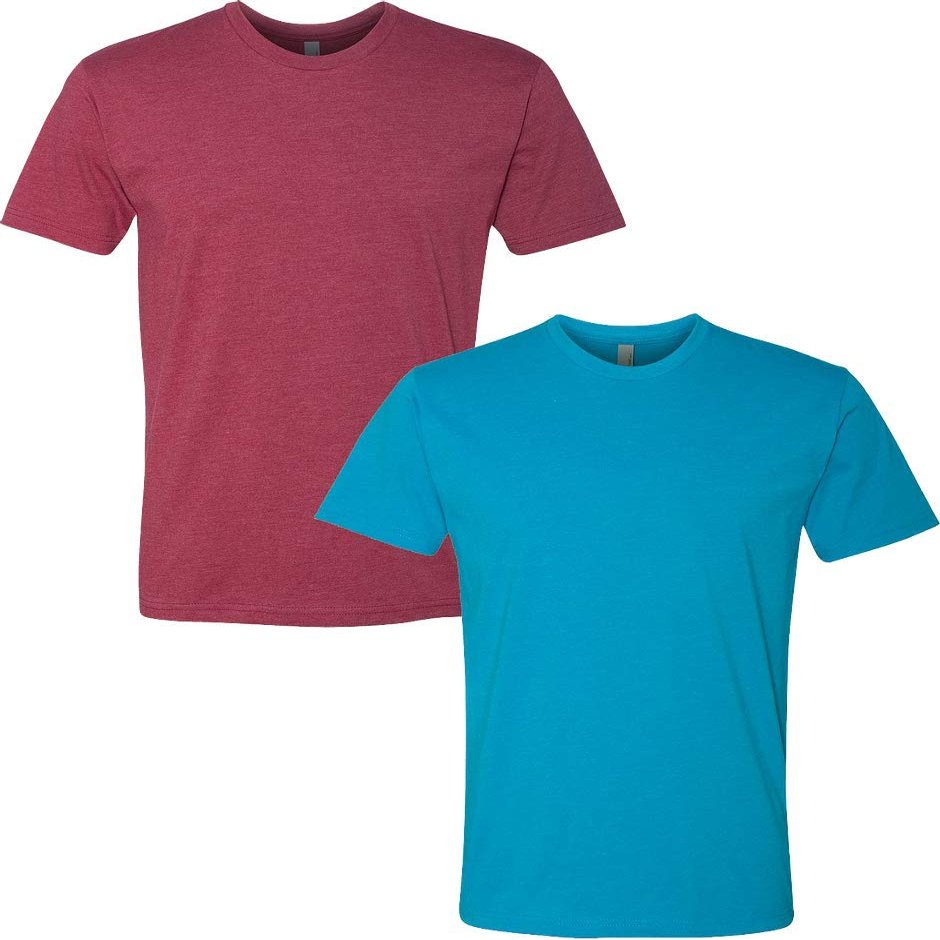 Next Level N6210 Premium Fitted CVC Crew Tee 2-Pack XL Cardinal-Turquoise