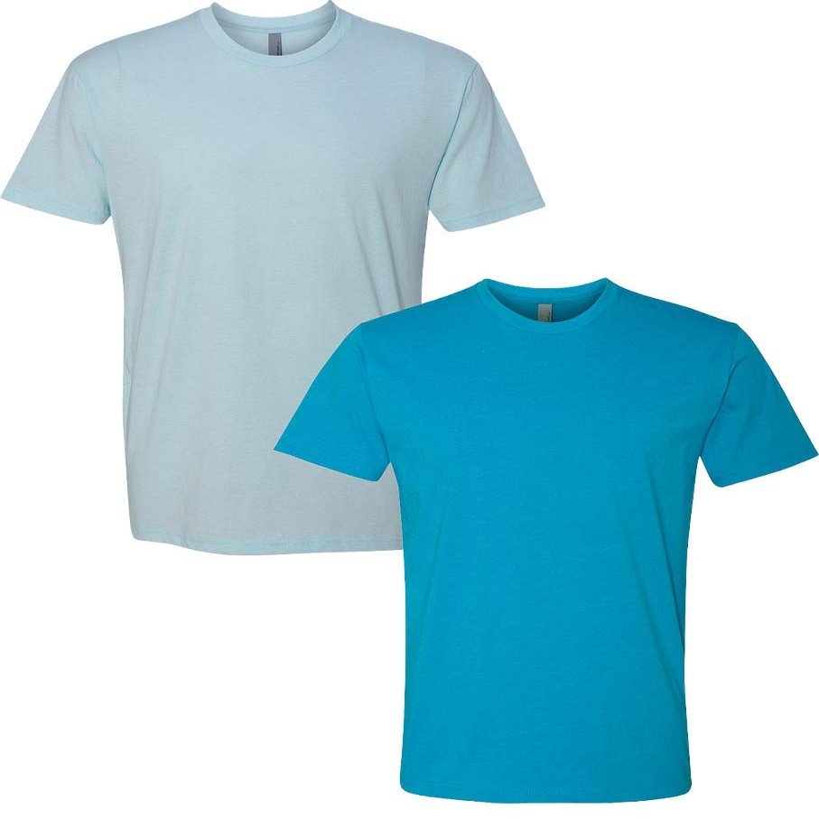 Next Level N6210 Premium Fitted CVC Crew Tee 2-Pack Medium Ice-Turquoise