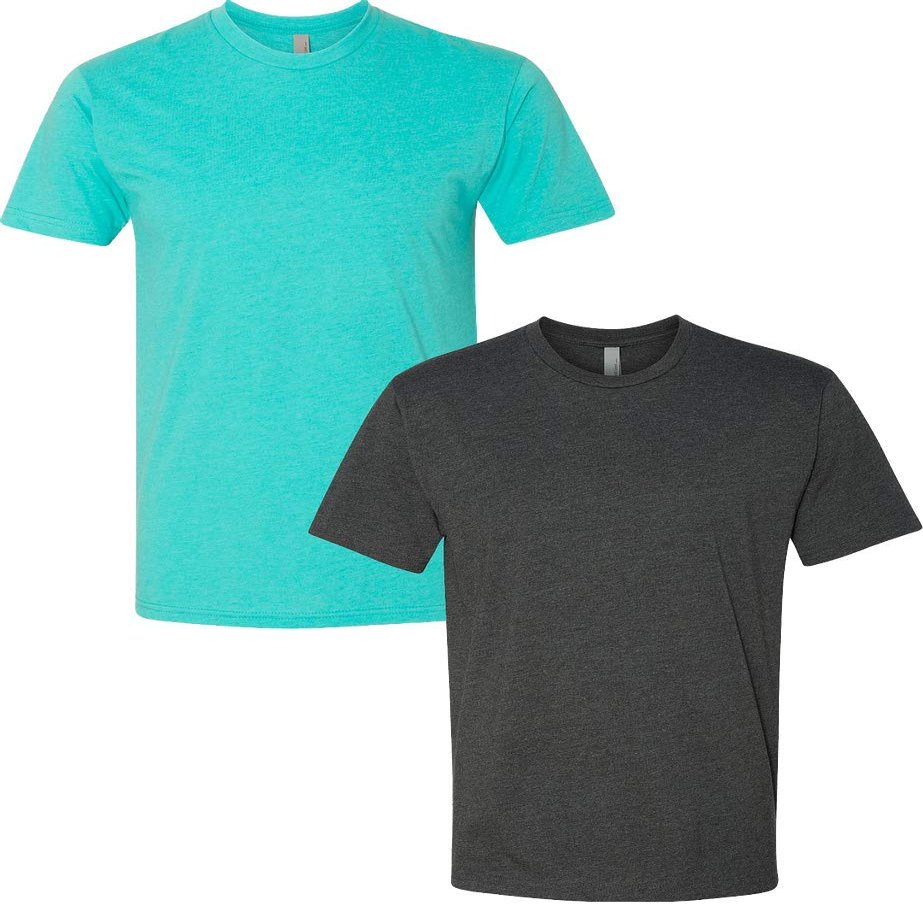 Next Level N6210 Premium Fitted CVC Crew Tee 2-Pack Medium Tahiti-Charcoal