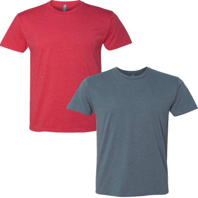 Next Level N6210 Premium Fitted CVC Crew Tee 2-Pack 2XL Red-Indigo