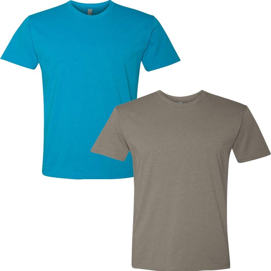 Next Level N6210 Premium Fitted CVC Crew Tee 2-Pack XL Turquoise-Warm