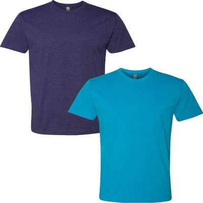 Next Level N6210 Premium Fitted CVC Crew Tee 2-Pack 2XL Storm-Turquoise