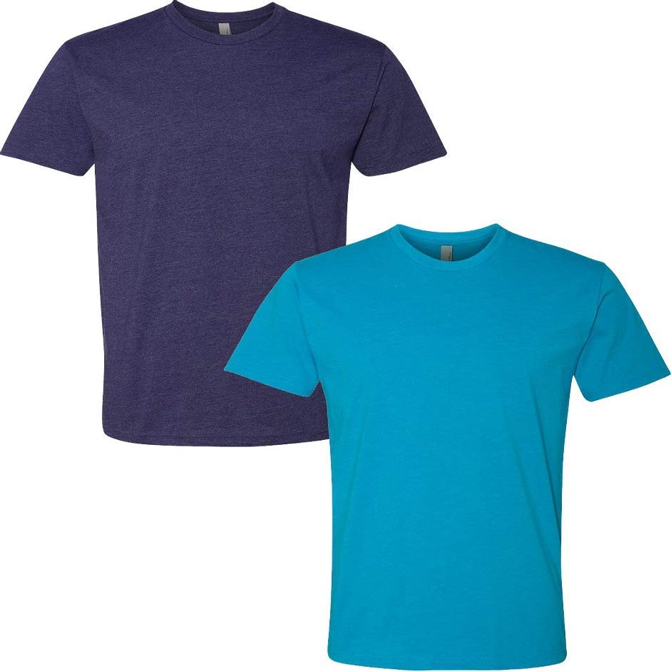 Next Level N6210 Premium Fitted CVC Crew Tee 2-Pack 2XL Storm-Turquoise
