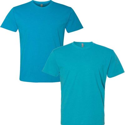 Next Level N6210 Premium Fitted CVC Crew Tee 2-Pack Medium Turquoise-Bondi