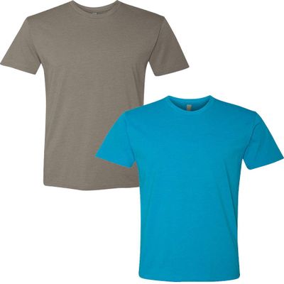 Next Level N6210 Premium Fitted CVC Crew Tee 2-Pack Medium Warm-Turquoise