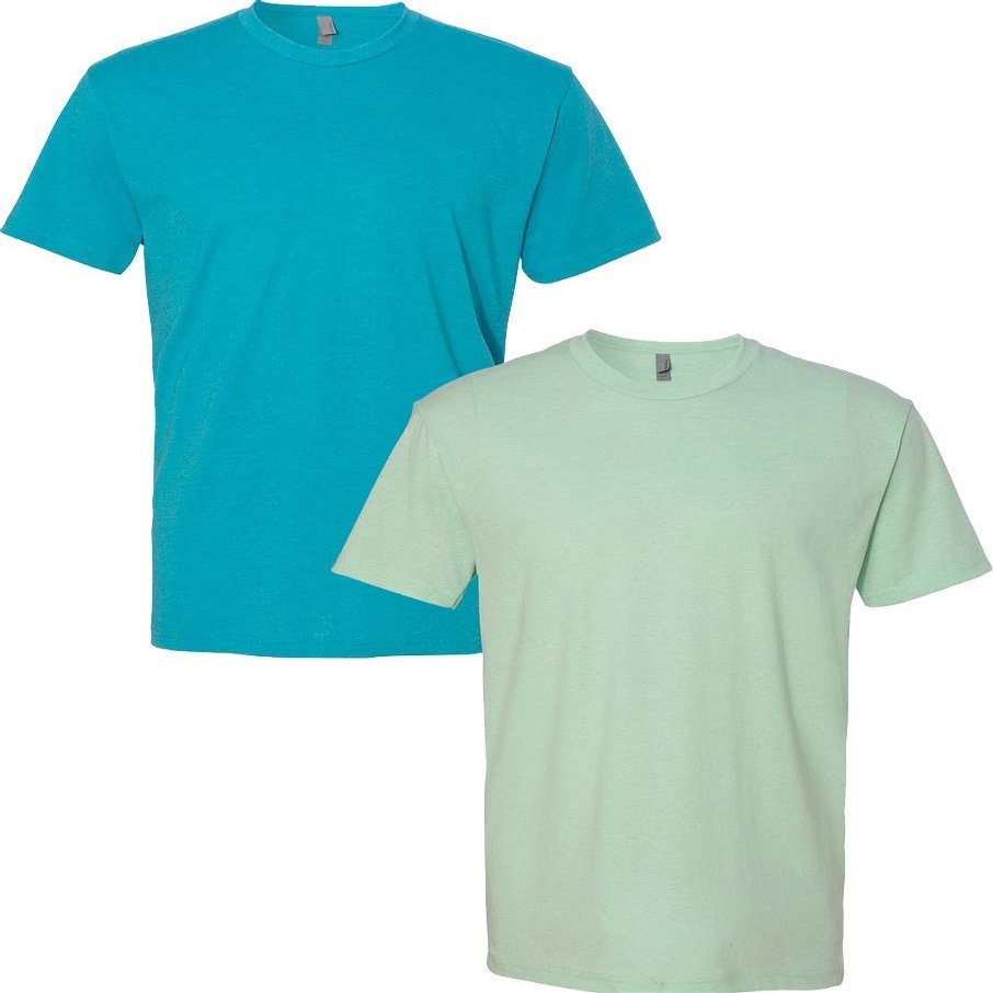 Next Level N6210 Premium Fitted CVC Crew Tee 2-Pack Medium Bondi-Mint