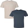 Next Level N6210 Premium Fitted CVC Crew Tee 2-Pack Small Sand-Midnight view 1