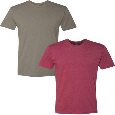 Next Level N6210 Premium Fitted CVC Crew Tee 2-Pack XL Warm-Cardinal