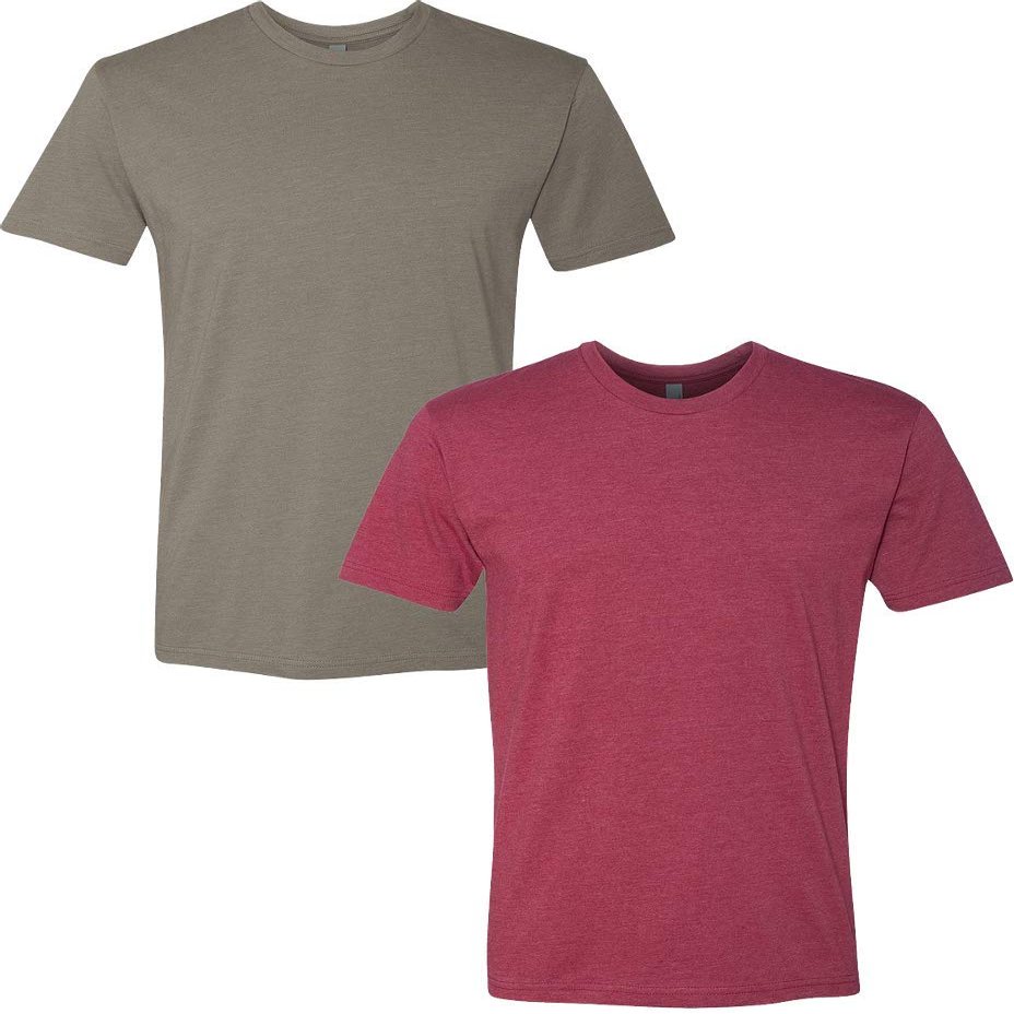 Next Level N6210 Premium Fitted CVC Crew Tee 2-Pack XL Warm-Cardinal