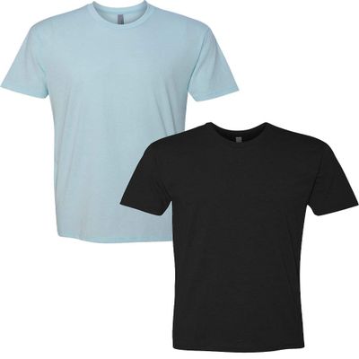 Next Level N6210 Premium Fitted CVC Crew Tee 2-Pack XL Ice-Black