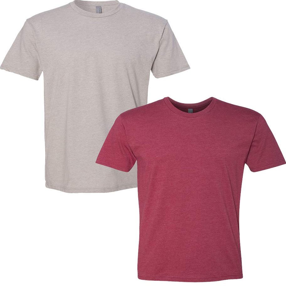 Next Level N6210 Premium Fitted CVC Crew Tee 2-Pack 2XL Silk-Cardinal