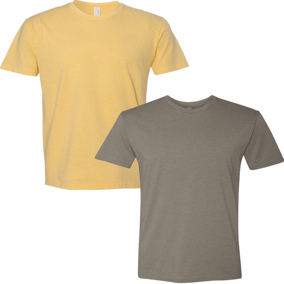 Next Level N6210 Premium Fitted CVC Crew Tee 2-Pack Medium Banana-Warm